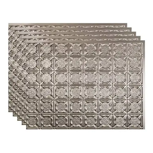 18x24 Traditional #6 Backsplash Panel, Brushed Nickel - pack of 5 18x24 Traditional #6 Backsplash Panel, Brushed Nickel - pack of 5