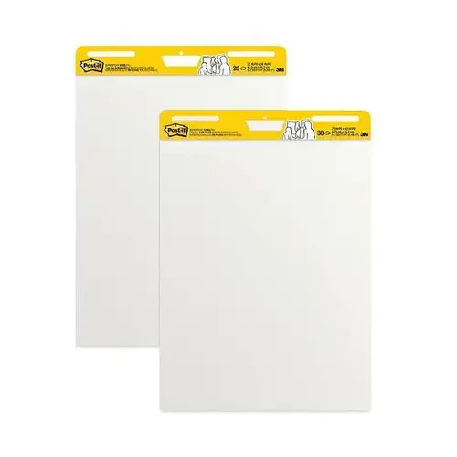 Vertical-Orientation Self-Stick Easel Pads, Unruled, 25 X 30, White, 30 Sheets - pack of 2 Vertical-Orientation Self-Stick Easel Pads, Unruled, 25 X 30, White, 30 Sheets - pack of 2