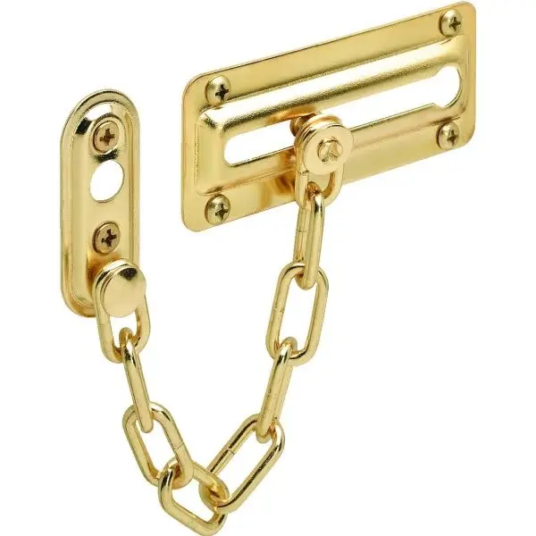 GENERIC PRIVATE BRAND 2-11/16 In Brass Chain Door Lock - pack of 25 874502
