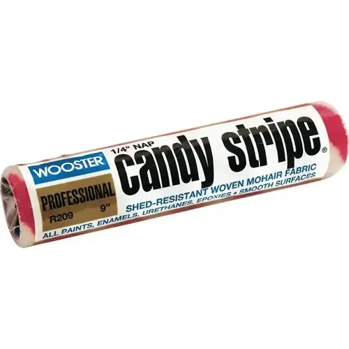 R209 9" Candy Stripe 1/4" Nap Roller Cover - pack of 12 R209 9" Candy Stripe 1/4" Nap Roller Cover - pack of 12