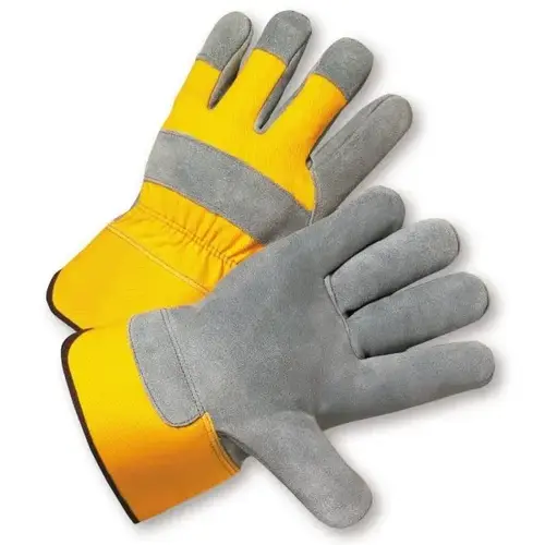 Xl Shoulder Split Leather Palm Glove With Yellow Canvas Back, 2 Pair - pack of 2 Xl Shoulder Split Leather Palm Glove With Yellow Canvas Back, 2 Pair - pack of 2