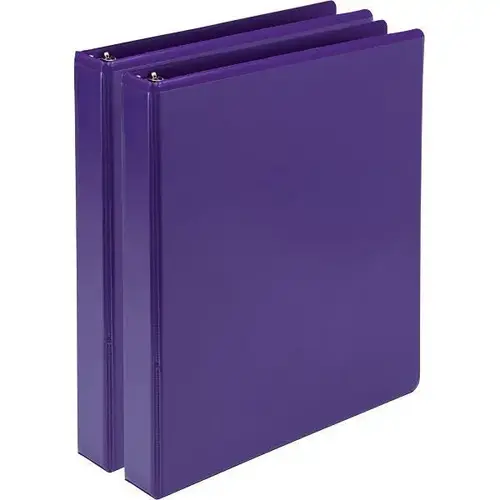 1" View Binder 200 Sheet Capacity Round Ring Purple - pack of 2 1" View Binder 200 Sheet Capacity Round Ring Purple - pack of 2