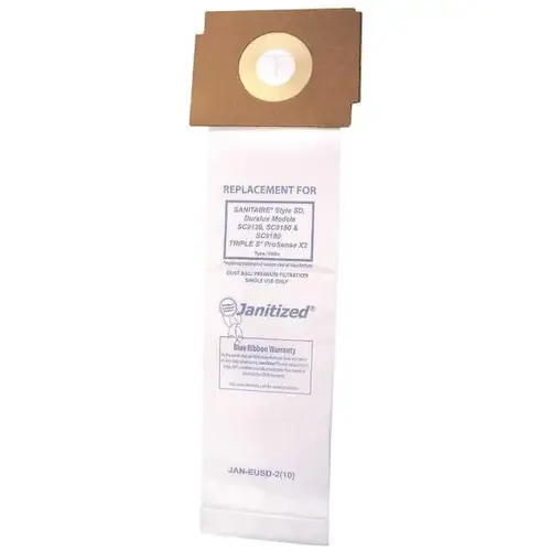 Vacuum Bag For Sanitaire Style Sd And Sss Prosense X - pack of 10 Vacuum Bag For Sanitaire Style Sd And Sss Prosense X - pack of 10