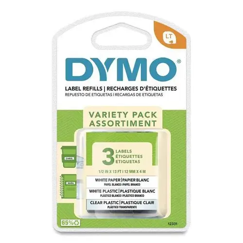Letratag Paper/Plastic Label Tape Value Pack 0.5"X13 Ft Asst - pack of 3 Letratag Paper/Plastic Label Tape Value Pack 0.5"X13 Ft Asst - pack of 3