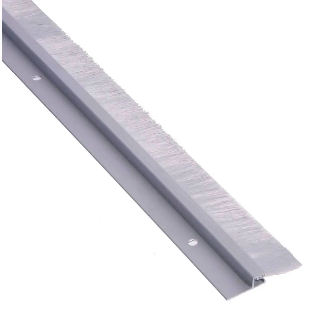 NGP Door Sweep With 1 Grey Nylon Brush Seal Anodized 84 D608A-84