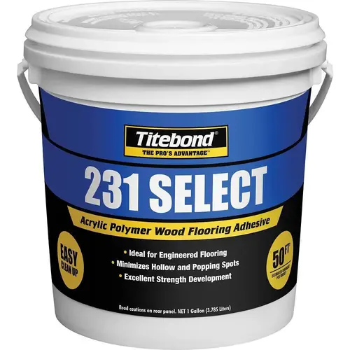 231 Acrylic Wood Flooring Adhesive, 1 Gallon Pail 231 Acrylic Wood Flooring Adhesive, 1 Gallon Pail