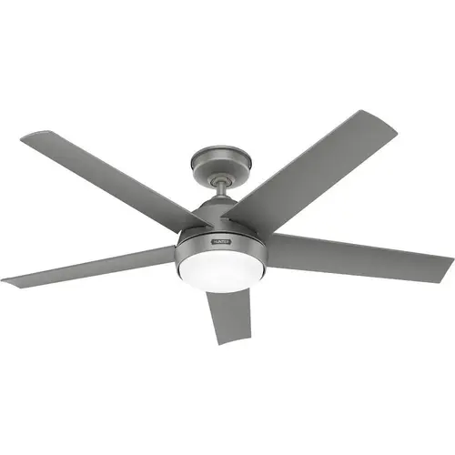 52" Skyflow Weathermax Ceiling Fan With LED Light, Matte Silver 52" Skyflow Weathermax Ceiling Fan With LED Light, Matte Silver
