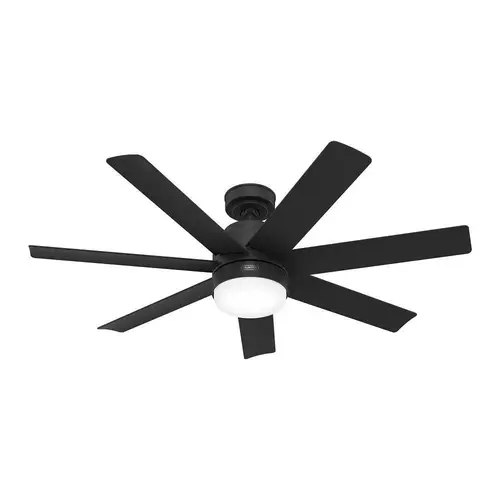 52" Brazos Ceiling Fan With LED Light, Damp Rated, Matte Black 52" Brazos Ceiling Fan With LED Light, Damp Rated, Matte Black