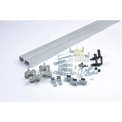 Aluminum By-Pass, Top Mount, Two Door Track System, 250lbs, 60" Aluminum By-Pass, Top Mount, Two Door Track System, 250lbs, 60"