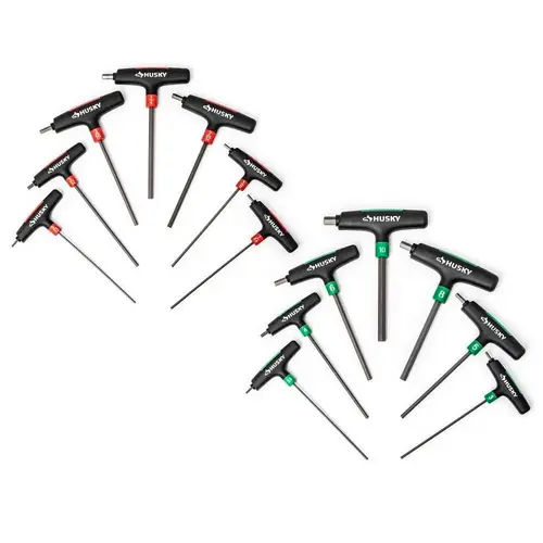 T-Handle Hex Key Set, SAE & Mm, 14 Piece T-Handle Hex Key Set, SAE & Mm, 14 Piece
