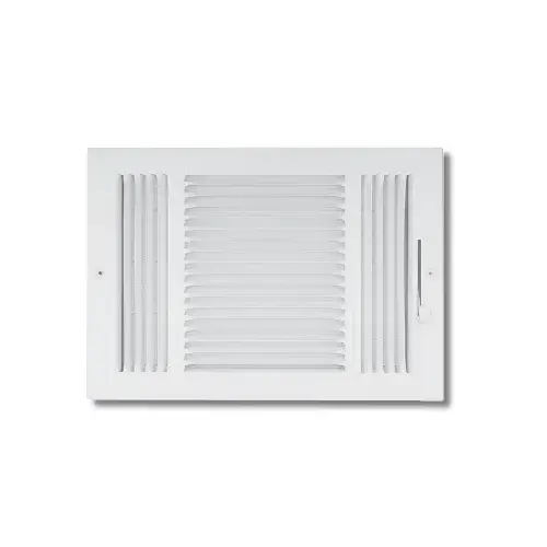 8 Inch Rounded Register GUNDER ASSOCIATES INC 3SW0804 8x4 Ceiling/Sidewall Stamped Face Three ...