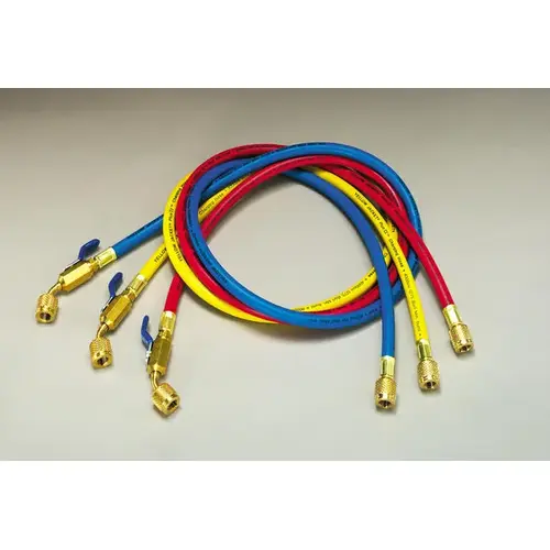 Yellow Jacket PLUS II Charging Hose With Compact Ball Valve End Yellow Jacket PLUS II Charging Hose With Compact Ball Valve End