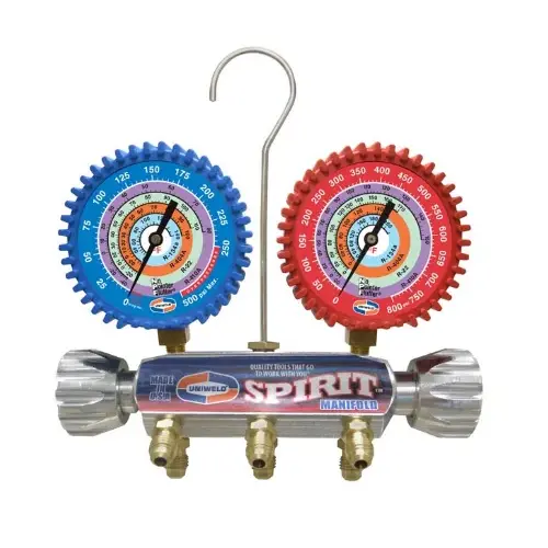 2-Valve Aluminum Spirit Manifold With 3/8 in. Center Port 2-Valve Aluminum Spirit Manifold With 3/8 in. Center Port