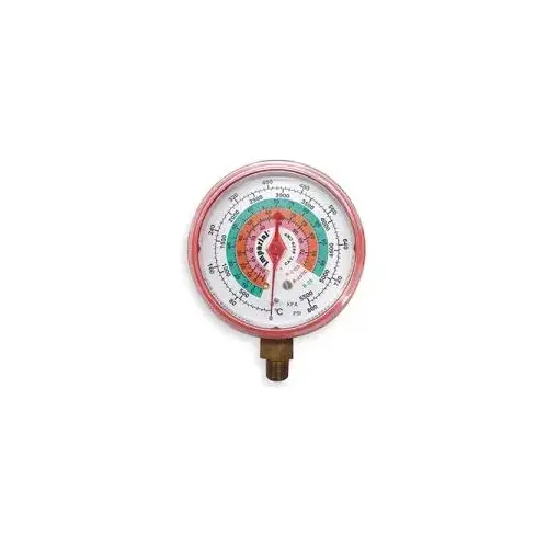 High Side Refrigerant Pressure Gauge, 2-1/2" Dial, Red, 500 PSI High Side Refrigerant Pressure Gauge, 2-1/2" Dial, Red, 500 PSI