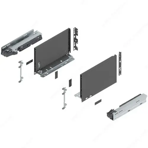 LEGRABOX pure BLUMOTION inner drawer with front panel and front rail, height C Orion Gray LEGRABOX pure BLUMOTION inner drawer with front panel and front rail, height C Orion Gray