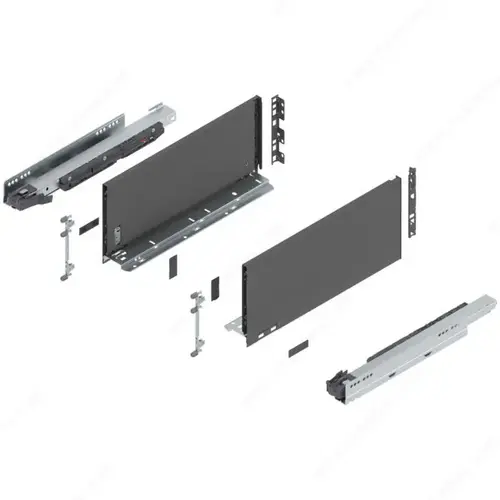 LEGRABOX pure BLUMOTION inner drawer with front panel and front rail, height C Orion Gray LEGRABOX pure BLUMOTION inner drawer with front panel and front rail, height C Orion Gray