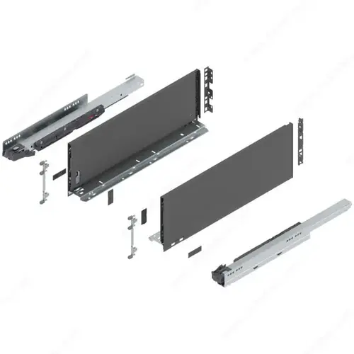 LEGRABOX pure BLUMOTION inner drawer with front panel and front rail, height C Orion Gray LEGRABOX pure BLUMOTION inner drawer with front panel and front rail, height C Orion Gray