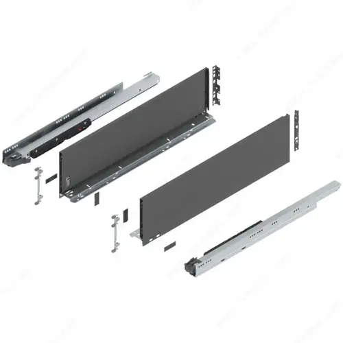 LEGRABOX pure BLUMOTION inner drawer with front panel and front rail, height C Orion Gray LEGRABOX pure BLUMOTION inner drawer with front panel and front rail, height C Orion Gray