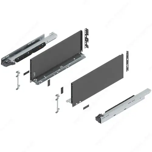 LEGRABOX pure BLUMOTION inner drawer with front panel and front rail, height C Orion Gray LEGRABOX pure BLUMOTION inner drawer with front panel and front rail, height C Orion Gray
