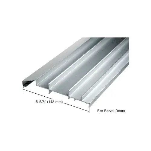Aluminum OEM Replacement Patio Door Threshold for Berval Doors; 5-5/8" Wide X 6' Long Aluminum OEM Replacement Patio Door Threshold for Berval Doors; 5-5/8" Wide X 6' Long