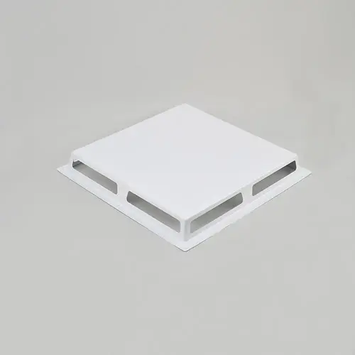 Air Deflector Vent Cover 3-Way Airflow 24" Length x 24" Width 3lb. Weight Matte White Finish Air Deflector Vent Cover 3-Way Airflow 24" Length x 24" Width 3lb. Weight Matte White Finish