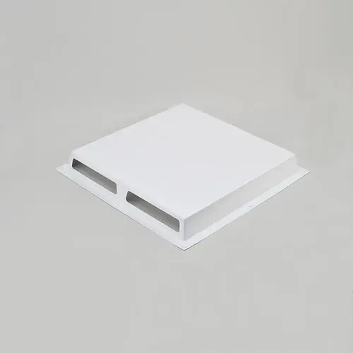 Air Deflector Vent Cover 1-Way Airflow 24" Length x 24" Width 3lb. Weight Matte White Finish Air Deflector Vent Cover 1-Way Airflow 24" Length x 24" Width 3lb. Weight Matte White Finish