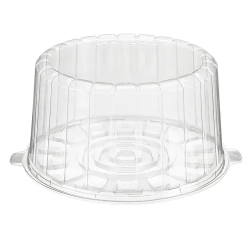 Essentials Cake Container & Lid Combo With Dome Lid 8 IN RPET Clear Round Double-Layer - pack of 100 Essentials Cake Container & Lid Combo With Dome Lid 8 IN RPET Clear Round Double-Layer - pack of 100
