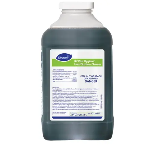 Room Care R2 Plus Hygienic Fresh Scent Disinfectant Cleaner 2.5 L Liquid Concentrate Green - pack of 2 Room Care R2 Plus Hygienic Fresh Scent Disinfectant Cleaner 2.5 L Liquid Concentrate Green - pack of 2