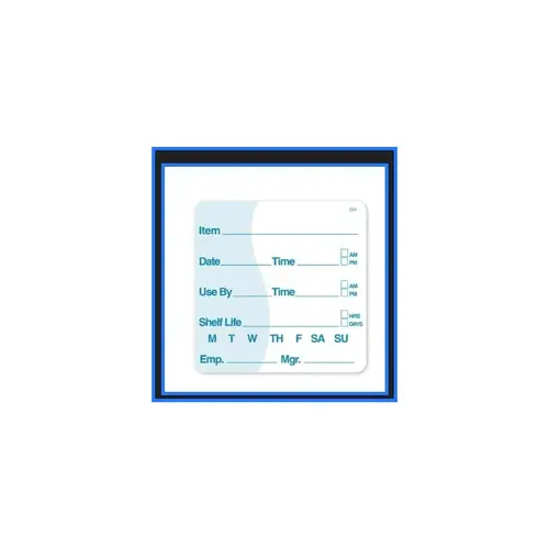 Shelf Life Label 2X2 IN Universal - pack of 250 Shelf Life Label 2X2 IN Universal - pack of 250