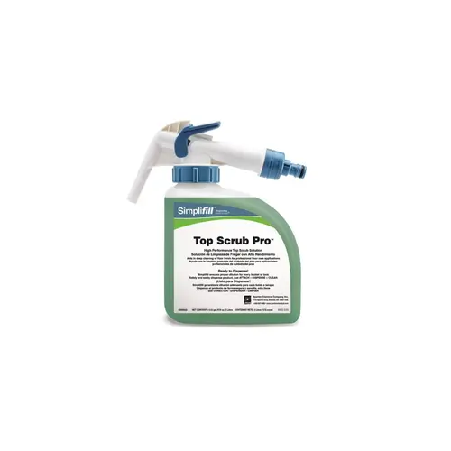 Simplifill Top Scrub Pro Pleasant Scent Floor Cleaner 2 L Green - pack of 2 Simplifill Top Scrub Pro Pleasant Scent Floor Cleaner 2 L Green - pack of 2