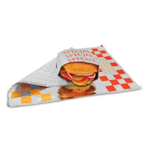 Bagcraft 3-in-1 Hamburger Cheeseburger Special Foil Sheets 10.5X14 IN Foil-Lined Paper - pack of 2000 Bagcraft 3-in-1 Hamburger Cheeseburger Special Foil Sheets 10.5X14 IN Foil-Lined Paper - pack of 2000