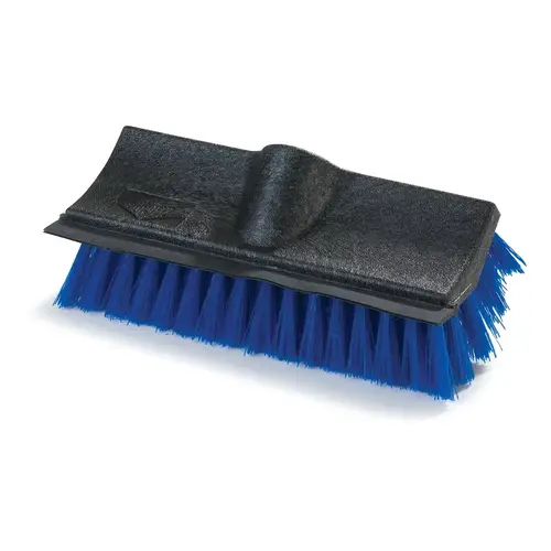 Carlisle Foodservice Products Flo-Pac Floor Brush 10 IN Plastic Polypropylene (PP) Blue With Squeegee Carlisle Foodservice Products Flo-Pac Floor Brush 10 IN Plastic Polypropylene (PP) Blue With Squeegee