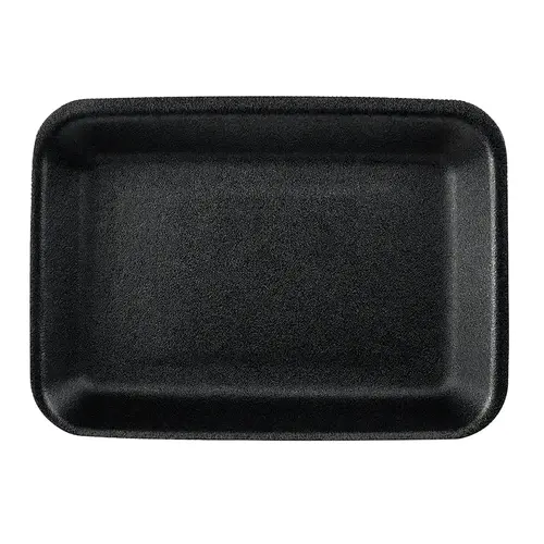 16SN Meat Tray 11.7X7.31X0.6 IN Polystyrene Foam Shallow Black Rectangle - pack of 250 16SN Meat Tray 11.7X7.31X0.6 IN Polystyrene Foam Shallow Black Rectangle - pack of 250