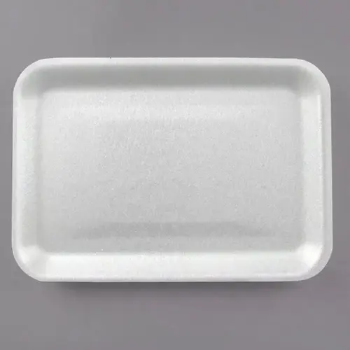 4 Meat Tray 7.25X9.25X1.25 IN Polystyrene Foam White Rectangle Heavy - pack of 500 4 Meat Tray 7.25X9.25X1.25 IN Polystyrene Foam White Rectangle Heavy - pack of 500