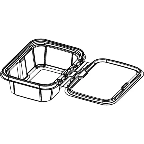 Take-Out Container Hinged 24 OZ PET Clear Tamper-Evident - pack of 260 Take-Out Container Hinged 24 OZ PET Clear Tamper-Evident - pack of 260