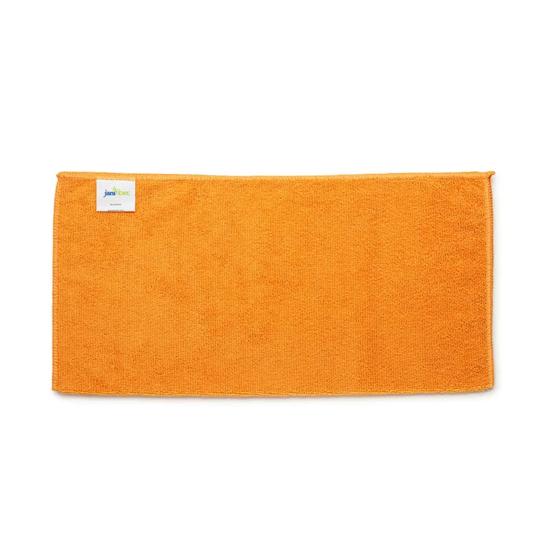 JANICO 6003OR All Purpose Cleaning Cloth 16X16 IN Standard Microfiber Orange Square - pack of 24