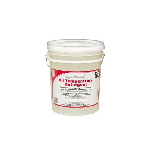 SparClean All Temperature Detergent 50 Mild Scent 5 GAL Alkaline Liquid Clear SparClean All Temperature Detergent 50 Mild Scent 5 GAL Alkaline Liquid Clear