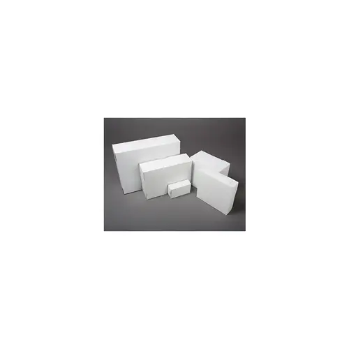 Bakery Box 6X6X3 IN White Lock Corner Poly Wrapped - pack of 250 Bakery Box 6X6X3 IN White Lock Corner Poly Wrapped - pack of 250
