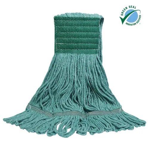 Mop Head Medium (MED) Green Synthetic Fiber Rayon Cotton 4PLY Loop End Wide Band Mop Head Medium (MED) Green Synthetic Fiber Rayon Cotton 4PLY Loop End Wide Band