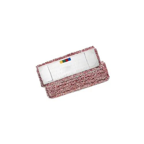 Micro-Kleen Mop Head 16 IN Red Microfiber Mesh Backed Twisted Loops Micro-Kleen Mop Head 16 IN Red Microfiber Mesh Backed Twisted Loops