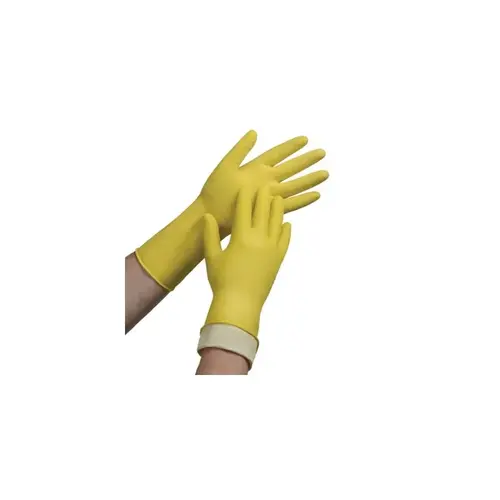 Gloves Medium (MED) Yellow Rubber Latex Disposable Flock Lined Gloves Medium (MED) Yellow Rubber Latex Disposable Flock Lined
