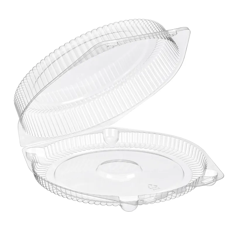 ESSENTIALS SLP309 Essentials SureLock Cake Hinged Container With Dome Lid 9.125X9.313X2.25 IN RPET Clear Round - pack of 200