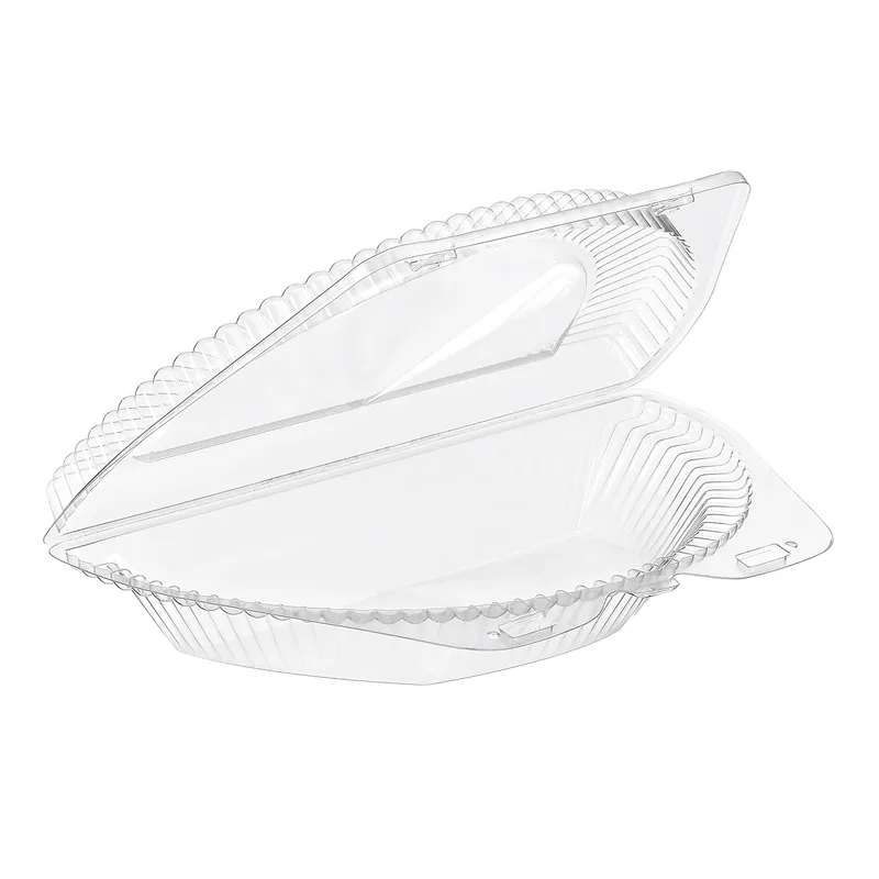 ESSENTIALS SLP209 Essentials SureLock Half Pie Hinged Container With Dome Lid 9X2.5 IN RPET Clear - pack of 250