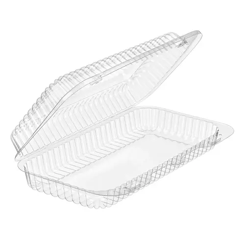 Essentials SureLock Bakery Hinged Container With Dome Lid 9.5X5.5X2 IN RPET Clear Rectangle Bar Lock - pack of 300 Essentials SureLock Bakery Hinged Container With Dome Lid 9.5X5.5X2 IN RPET Clear Rectangle Bar Lock - pack of 300