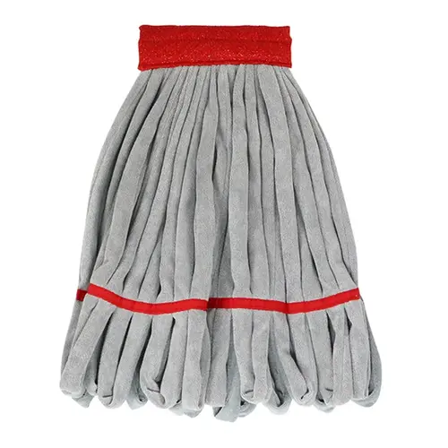 SmartColor 22 Strands Mop Head 11 OZ Gray Red Microfiber - pack of 5 SmartColor 22 Strands Mop Head 11 OZ Gray Red Microfiber - pack of 5