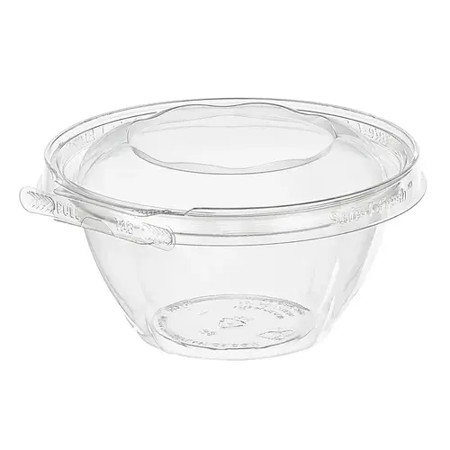 Safe-T-Fresh Deli Container Hinged With Dome Lid 16 OZ RPET Clear Round - pack of 240 Safe-T-Fresh Deli Container Hinged With Dome Lid 16 OZ RPET Clear Round - pack of 240
