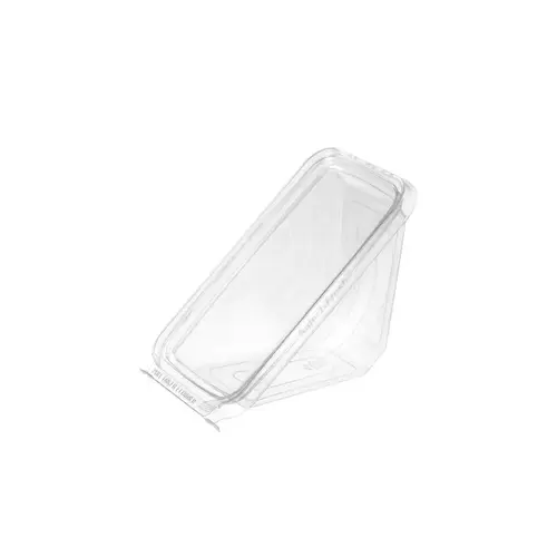 Safe-T-Fresh Sandwich Wedge Hinged With Flat Lid 7.313X4.125X3.625 IN RPET Clear Triangle - pack of 288 Safe-T-Fresh Sandwich Wedge Hinged With Flat Lid 7.313X4.125X3.625 IN RPET Clear Triangle - pack of 288