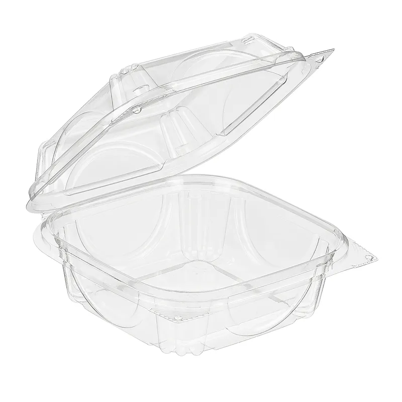 ESSENTIALS VF8050 Essentials Sandwich Salad Take-Out Container Hinged With Dome Lid 5X5X2 IN RPET Clear Square - pack of 330
