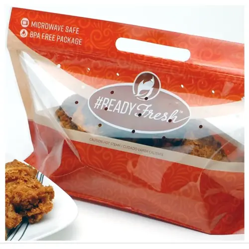 Fried Chicken Bag 14X8.25X5.5 IN 8 Piece 2.5MIL Clear Pouch - pack of 250 Fried Chicken Bag 14X8.25X5.5 IN 8 Piece 2.5MIL Clear Pouch - pack of 250