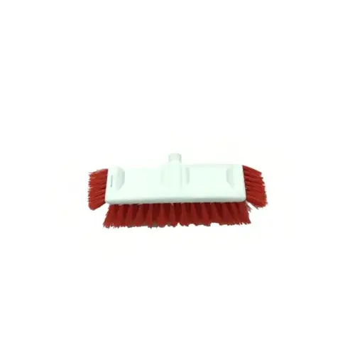 Deck Brush 10 IN Plastic Red White Dual Surface - pack of 6 Deck Brush 10 IN Plastic Red White Dual Surface - pack of 6